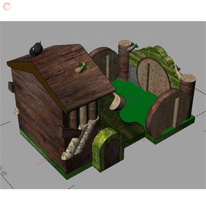 6x4.5mH Wooden Theme Inflatable Bouncer <strong>Slide</strong> Forest <strong>Animal</strong> Themed for Sale - Product Image 4