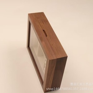 Wooden Jewelry Box With Compartments For <b>Rings</b> Earrings Desktop <b>Storage</b> Organizer Rectangle Solid Color 18L Capacity - Product Image 4