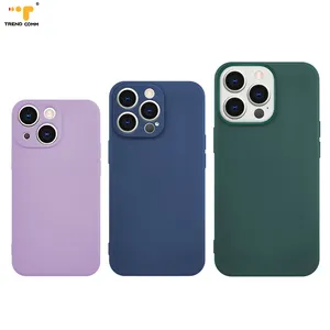 Square Plating Shock Proof TPU Flexible Back Cover Multi Colors Micro Fiber Case Mobile Phones 5G For iPhone 13 Series