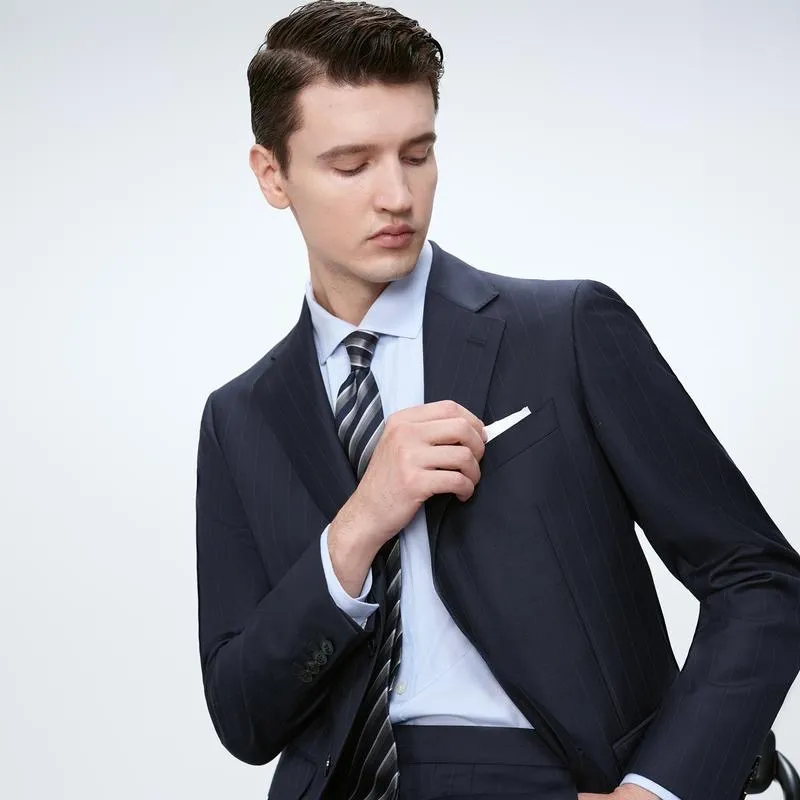 पुरुषों के कपड़े स्लिम सूट वसंत शरद ऋतु आरामदायक औपचारिक बिजनेस सिंगल ब्रेस्टेड बटन सूट ब्लेज़र कोट जैकेट टॉप