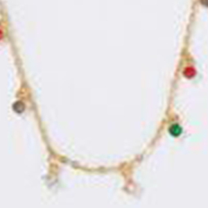 Collar de Acero Inoxidable con Colgante de Zirconia, Chapado en Oro, Estilo Bohemia, con Dijes Coloridos, Joyería de Moda - Product Image 4