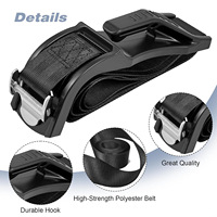 Accessoire de Conduite Confortable Anti-Crampes pour Femmes Enceintes, Ceinture de Sécurité de Voiture Réglable en Nylon avec Soutien Abdominal - Noir