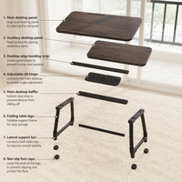 Bureau portable pliable et extensible en plastique pour ordinateur portable, table d'étude pour lit, support d'ordinateur, bureau à domicile, hauteur réglable, amovible, Shaohua