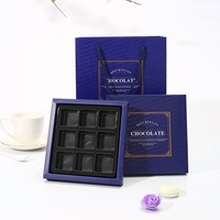 Boîte cadeau de luxe pour chocolats avec séparateurs, emballage personnalisé pour biscuits au chocolat, qualité alimentaire avec plateau en plastique, logo UV