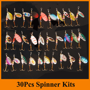 Conjunto de Señuelos de Pesca con anzuelo triple, cebo de Metal compuesto de lentejuelas, Lucio, trucha, pez, giratorio <span class=keywords><strong>Artificial</strong></span>, 30 tipos - Product Image 3