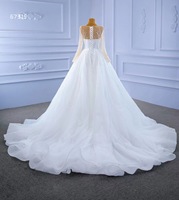 Feishiluo luxe ivoire sirène boule robe de mariée cristal perle dentelle robe de mariée détachable Train pour les femmes robe de bal
