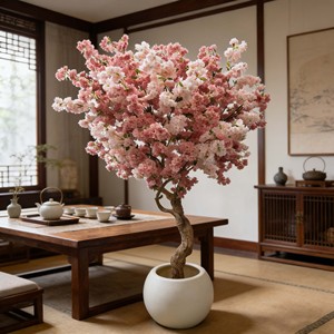 Nuevo Árbol de Flores de Cerezo Artificial 2026, Ecológico y Duradero, Planta en Maceta, Decoración para Bodas, Hoteles, Navidad, Año Nuevo, Pascua - Product Image 1