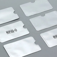 Étui de protection anti-vol et anti-démagnétisation pour cartes en aluminium Sac de protection en plastique en forme de rectangle