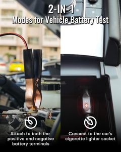 AUTDER 자동차 배터리 테스터 12V/24V 전압계 오토바이 배터리 발전기 충전 시스템 분석기 LCD 디스플레이 LED 표시기 CE - Product Image 5