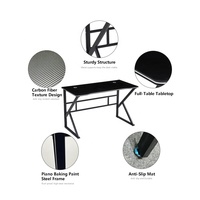 Bureau d'ordinateur en gros pour usine avec étagères de rangement double face 120cm 140cm, cadre métallique stable, pour bureau à domicile, étude ou gaming