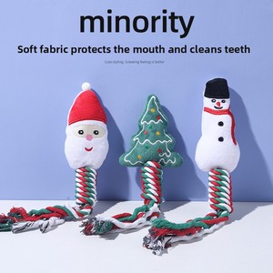 Jouet interactif en corde et tissu <span class=keywords><strong>de</strong></span> coton pour chien, pour le nettoyage des dents et la lutte contre l'ennui, idéal pour Noël - Vente en gros - Product Image 2