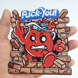 Custom Embroidered <strong>Patches</strong> for Clothing Iron-<strong>On</strong> Badges <strong>with</strong> Hook <strong>Backing</strong> Main Material Fabric - Product Image 4