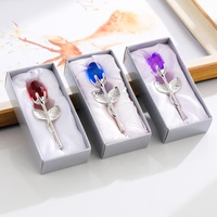 TC Luxus Günstige Folienüberzogene Glasrose Frauen Freundin Mutter Geburtstag Valentinstag Geschenke Galaxie Silber Gold Kristallrose