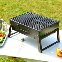 Cahier Pliant Barbecue À Charbon De Bois Portable Pliable Barbecue De Table En Acier Inoxydable