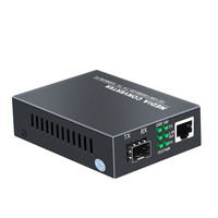 Transceptor de Fibra Óptica SFP, Transductor Fotoeléctrico Gigabit 1-Fibra-1-Cobre de Puerto LC Simple/Doble, Convertidor de Medios SFP