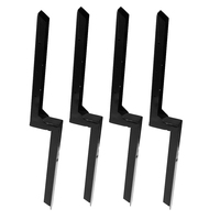 Kit de réparation de poteaux de clôture robuste, piquet de sol pour réparer les poteaux de clôture en bois inclinés ou cassés