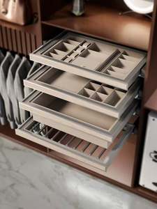 Sistema de Armario Moderno de Aluminio y Vidrio Directo de Fábrica, Habitación y Gabinetes de Cocina Modernos con Puerta Corredera de Vidrio - Product Image 6