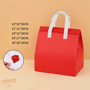 Sacs isothermes jetables non tissés avec poignée, impression numérique personnalisée du logo, pour la restauration, les gâteaux, le bubble tea, prêts à être expédiés - Product Image 5