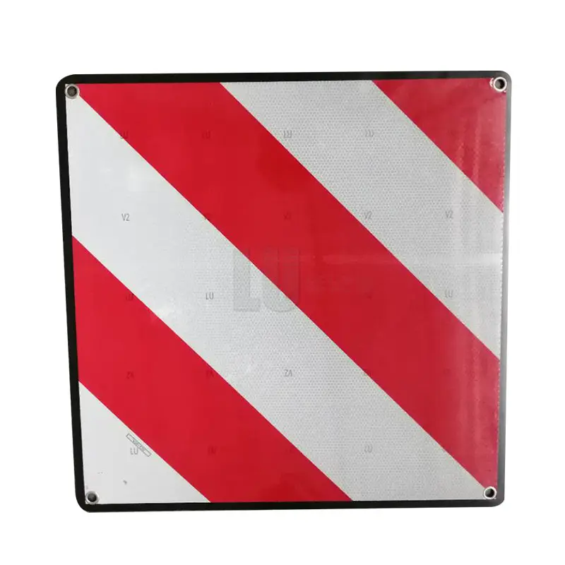 Reflective Sign Red White for Rear Carrier and Bike Rack 50 x 50 cm Reflective Warning Safety Caution Conspicuity Sign