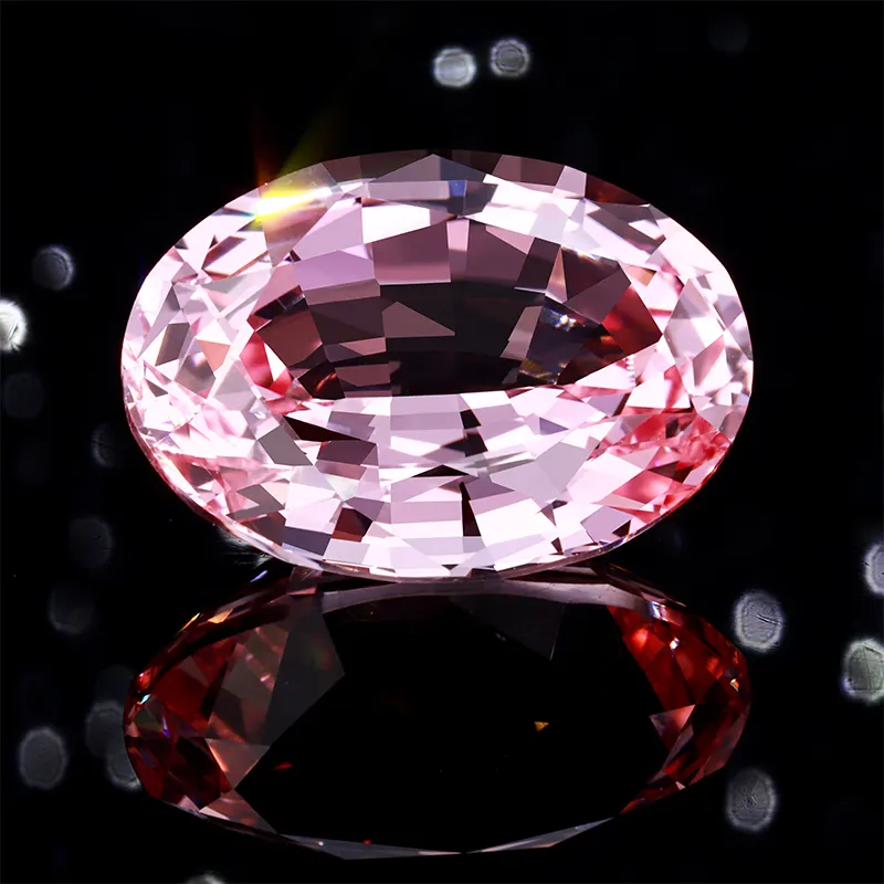 Starsgem Mooie Losse Lab Gegroeide Diamant 3Mm 0.07 ~ 1ct Sakura Roze Ovale Saffier