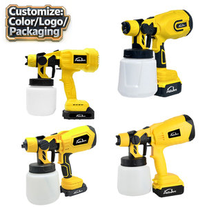 เครื่องพ่นสีไฟฟ้าไร้สายแบบพกพา แบตเตอรี่ลิเธียม 20V 18V ระดับมืออาชีพ แรงดันสูง 3000 psi ถ้วย 1000 มล. พร้อมหัวฉีด - Product Image 1