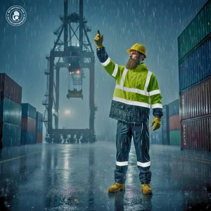 ชุดคลุมทำงานสะท้อนแสงสำหรับผู้ชาย TAGCO SAFETY สีดำด้านล่าง แถบสีเงิน ผ้า Nomex น้ำหนักเบา ระบายอากาศได้ดี - Product Image 6