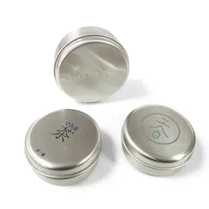 No rust aluminum metal can recyclable sealed tin box with bayonet cover round soap portable aluminum jars 40ml 40g