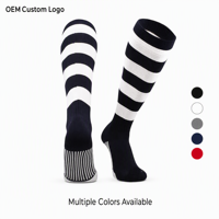 Chaussettes montantes rayées pour hommes, en tricot doux, pour le quotidien, le bureau, le sport, vente en gros, personnalisation OEM couleur et logo pour vêtements masculins