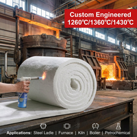 Couverture en fibre céramique haute pureté 1260 ° Revêtement pour four de forgeage - Al2O3 47-49% & Rétrécissement ≤-3% Vente directe usine