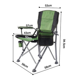 เก้าอี้พับน้ำหนักเบาสำหรับใช้งานกลางแจ้ง พนักพิงและที่วางแขนเสริมความหนา ขยายขนาดใหญ่ขึ้น โครงเหล็ก เหมาะสำหรับชายหาด ตั้งแคมป์ พกพาสะดวก แบบผู้กำกับ ปรับแต่งได้ - Product Image 6