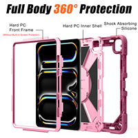 Nouvelle arrivée, étui de protection robuste pour tablette, anti-chute, avec béquille rotative pour iPad Pro 13 2024/2025