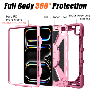 เคสแท็บเล็ตกันกระแทกแบบหนาพิเศษรุ่นใหม่ พร้อมขาตั้งหมุนได้ สำหรับ iPad Pro 13 2024/2025 - Product Image 4