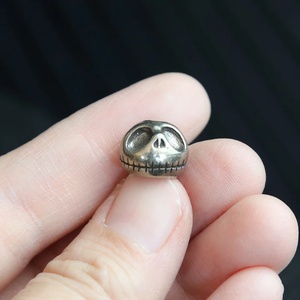 Colgante de cordón tejido DIY para exteriores, hecho a mano, con cuentas de metal estilo punk, accesorio de latón con diseño de cabeza de calavera de calabaza y herramienta para cuchillo, Fidget Spinners - Product Image 4
