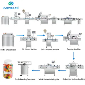 CE cGMP Standard Fully Automatic Intelligent Tablet Counting Bottling And Capping Machine Electronic Counting Line