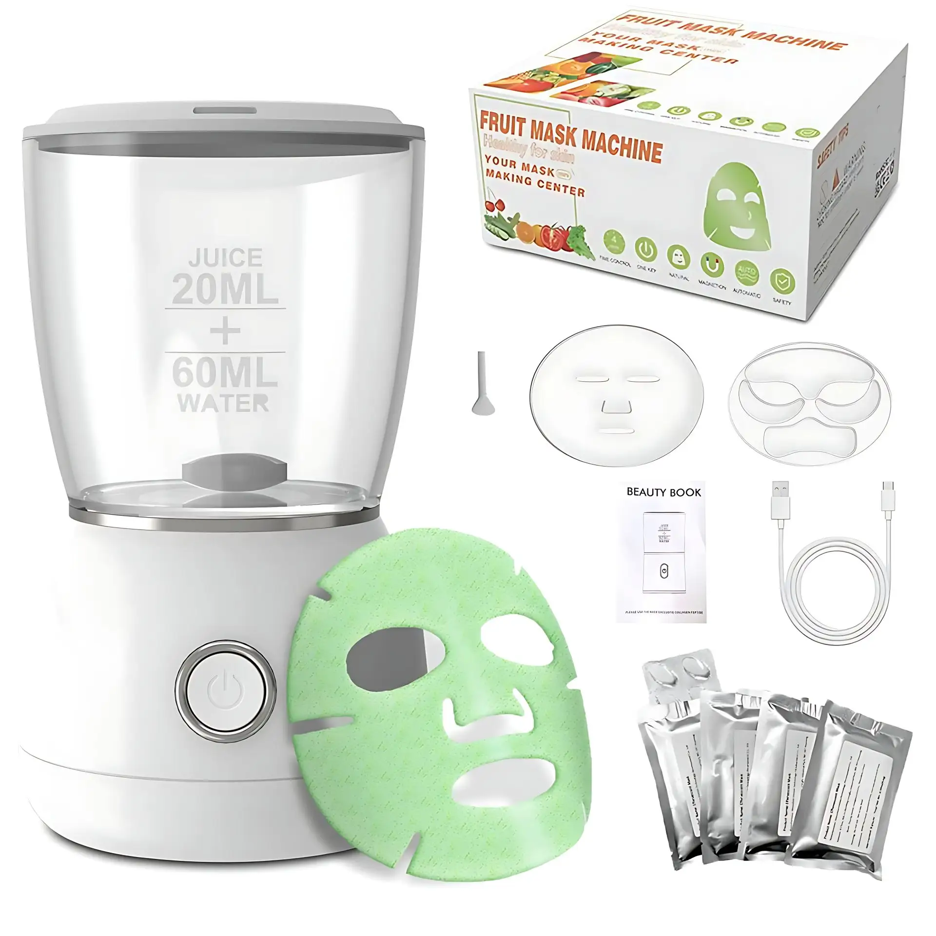 2023 Beleza Dispositivo Pele Hidratação Tratamento Colágeno Máscara Máquina DIY Fruit Vegetable Mask Maker
