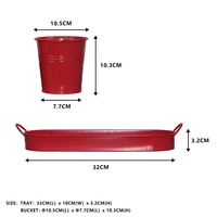 Ferme rebord de fenêtre herbe jardin Pot jardinière Kit M ensemble métal intérieur extérieur Pots de plantes avec plateau rebord de fenêtre Pots d'herbes