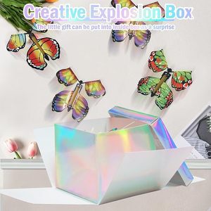 Boîte <span class=keywords><strong>cadeau</strong></span> personnalisée avec explosion de papillons volants, emballage <span class=keywords><strong>cadeau</strong></span> créatif pour anniversaire, mariage, Saint-Valentin - Product Image 5