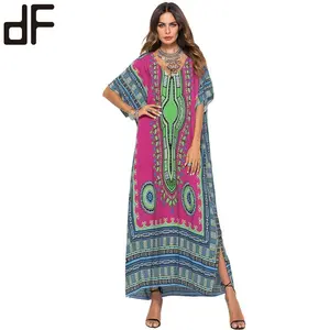 Day Look Fashion Summer Lady Beachwear Boho Dress Long Sexy Print Viscose Fashion Women Casual Stylish Dress