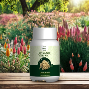 Capsules d'extrait de muesli sécurisé biologique de marque privée OEM complément alimentaire racine d'herbes cultivées en milieu sauvage bouteille disponible faible - Product Image 1