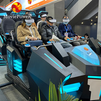 Equipo de Cine de entretenimiento múltiple, máquina de juego de realidad Virtual VR, simulador de VR 9D para interiores, silla de cine con adultos y niños
