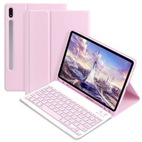 Casing Keyboard Split Nirkabel USB BT Baru untuk Samsung Galaxy Tab S9+/S9Plus dengan 3 Tombol Pelindung