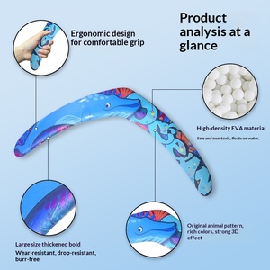 Kreativer personalisierter EVA-Schaum-Boomerang, handwurfbarer V-förmiger <span class=keywords><strong>Dart</strong></span>, aufziehbares Ziel, großes Outdoor-Sport-Flugscheiben-Spielzeug für Kinder - Product Image 2