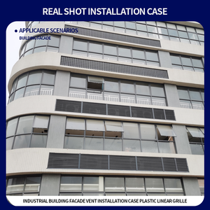 Aluminium-Lüftungsgitter Wasserdichte Außenjalousie Maßgefertigte Größen für HVAC-System Gebäude - Product Image 6