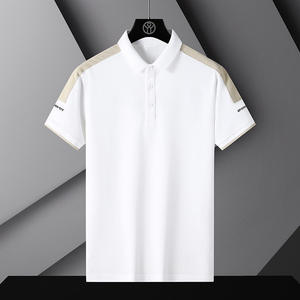 <span class=keywords><strong>Polo</strong></span> da Uomo in Cotone 100% Vestibilità Regolare Stile Formale con Stampa a Fiocchi e Tessuto in Jersey Lavorato a Maglia per l'Estate - Product Image 3