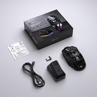 Ratón Inalámbrico para Computadora ONIKUMA DM09 1000hz 12000 DPI, Accesorios de Computadora al por Mayor, Ratón USB Recargable de 600mAh con RGB