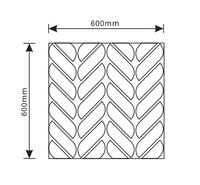Panneau acoustique moderne en forme d'oreille de céréale, absorbant le son, en PET, MDF et placage de bois, pour décoration intérieure