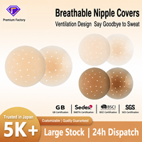 Cubrepezones de Silicona Transpirables con Orificios de Ventilación de 0.8mm, Ultrafinos, Invisibles, Adhesivos, Reutilizables de 8cm para Mujer