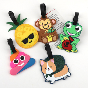 Étiquettes de bagages en PVC à motifs animaux colorés et tendance pour sacs d'école, articles de voyage personnalisables avec logo pour sorties scolaires - Product Image 2