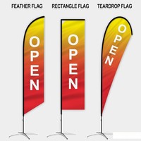 Drapeau publicitaire personnalisé en forme de plume, bannière volante pour la promotion commerciale en extérieur