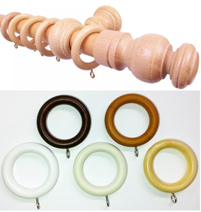 Anillas <span class=keywords><strong>de</strong></span> madera vintage lisas y económicas para cortinas pesadas, estilo bohemio, para colgar cortinas. - Product Image 1